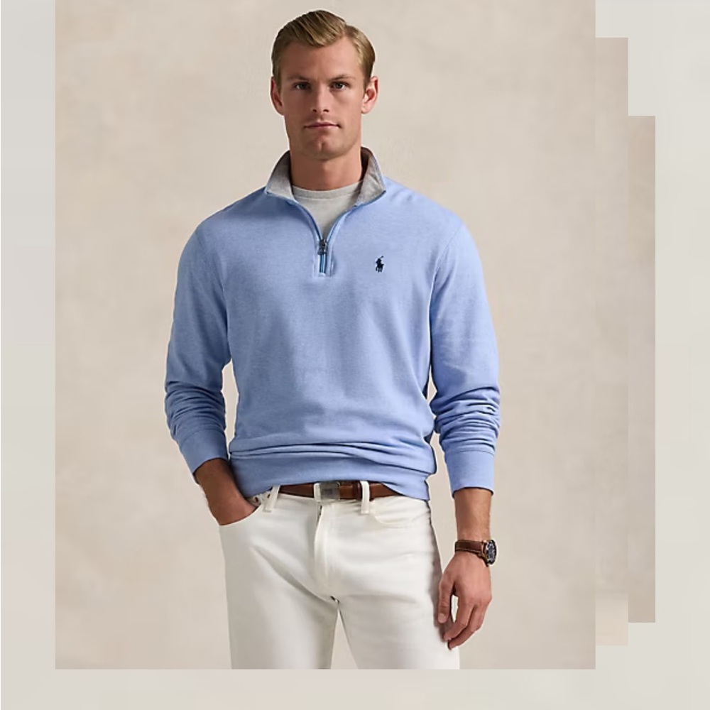 Ralph Lauren Luxury Jersey Quarter-Zip